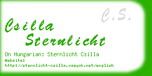 csilla sternlicht business card